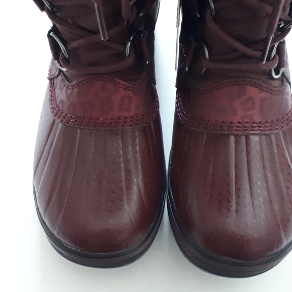 Sorel Mid Thigh  Burgundy Winter Boots - Picture 2 of 8